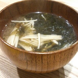 えのき茸と生海苔の味噌汁
